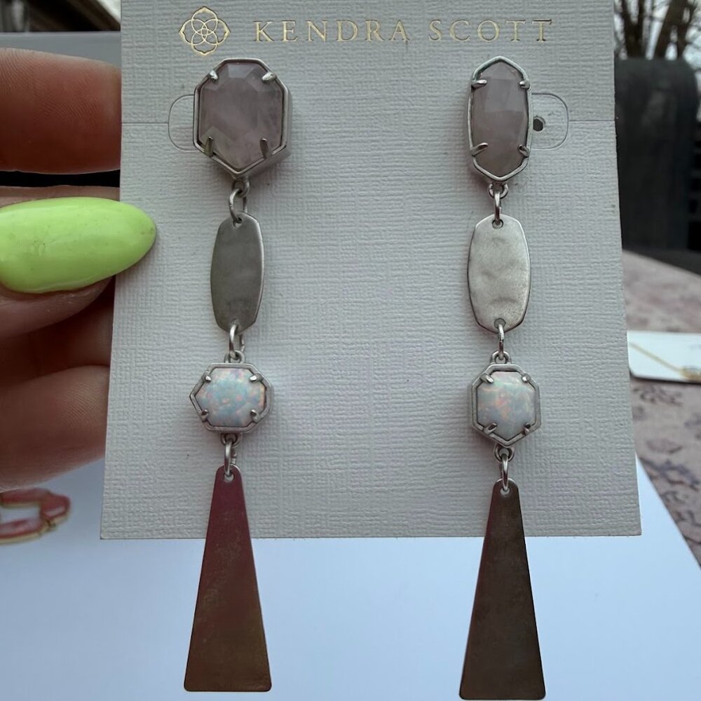 Kendra Scott Silver Drop Earrings